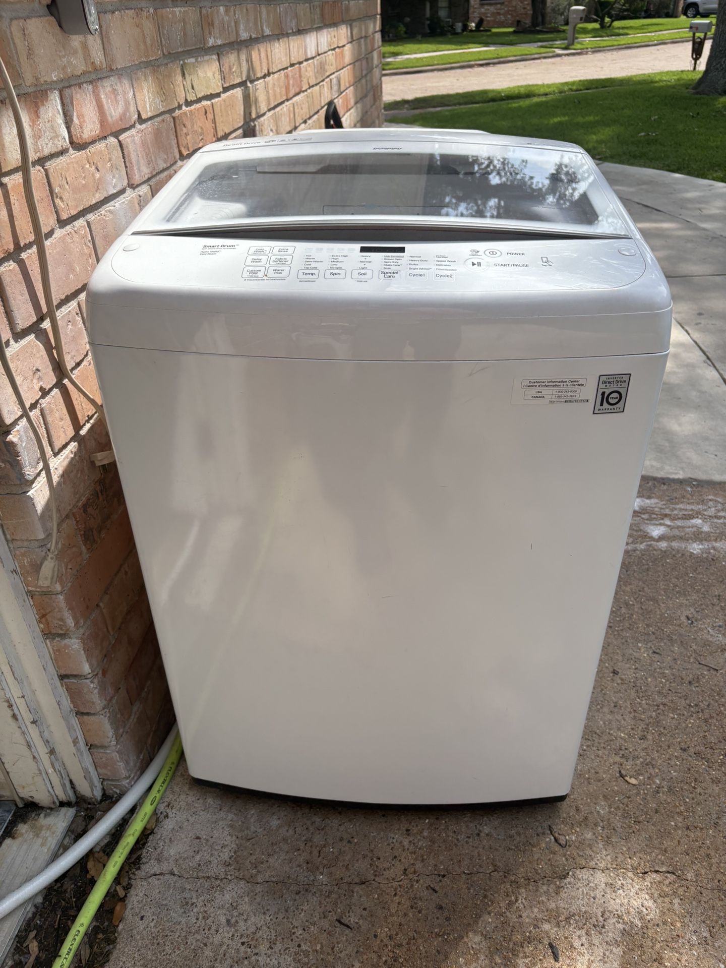 LG WASHER TOP LOADER WHITE ELECTRIC WORKING GREAT TRABAJAN BIEN