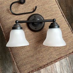 Bathroom Light And Matching Toilet Tissue Holder