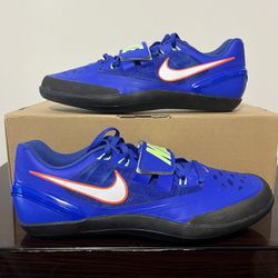 Nike Zoom Rotational 6 Blue Black Track Throwing Shoes Mens Size 10.5 685131-400