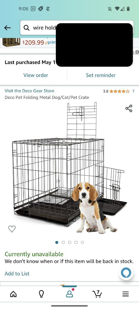 Dog Crate, Foldable. New