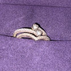 Pandora 2 Heart Ring w/band 