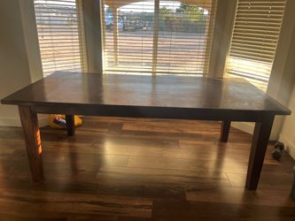 Large wood dining table