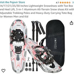 New Snow Shoes 14/17/21/25/30 With Toe Box 