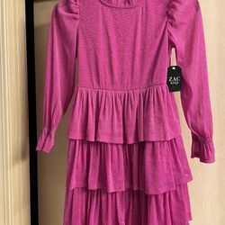 Brand new with tags beautiful girls fuchsia dress size 7/8. 