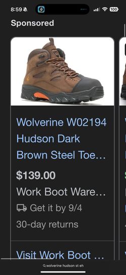 Wolverine Hudson Steel Toe Boot
