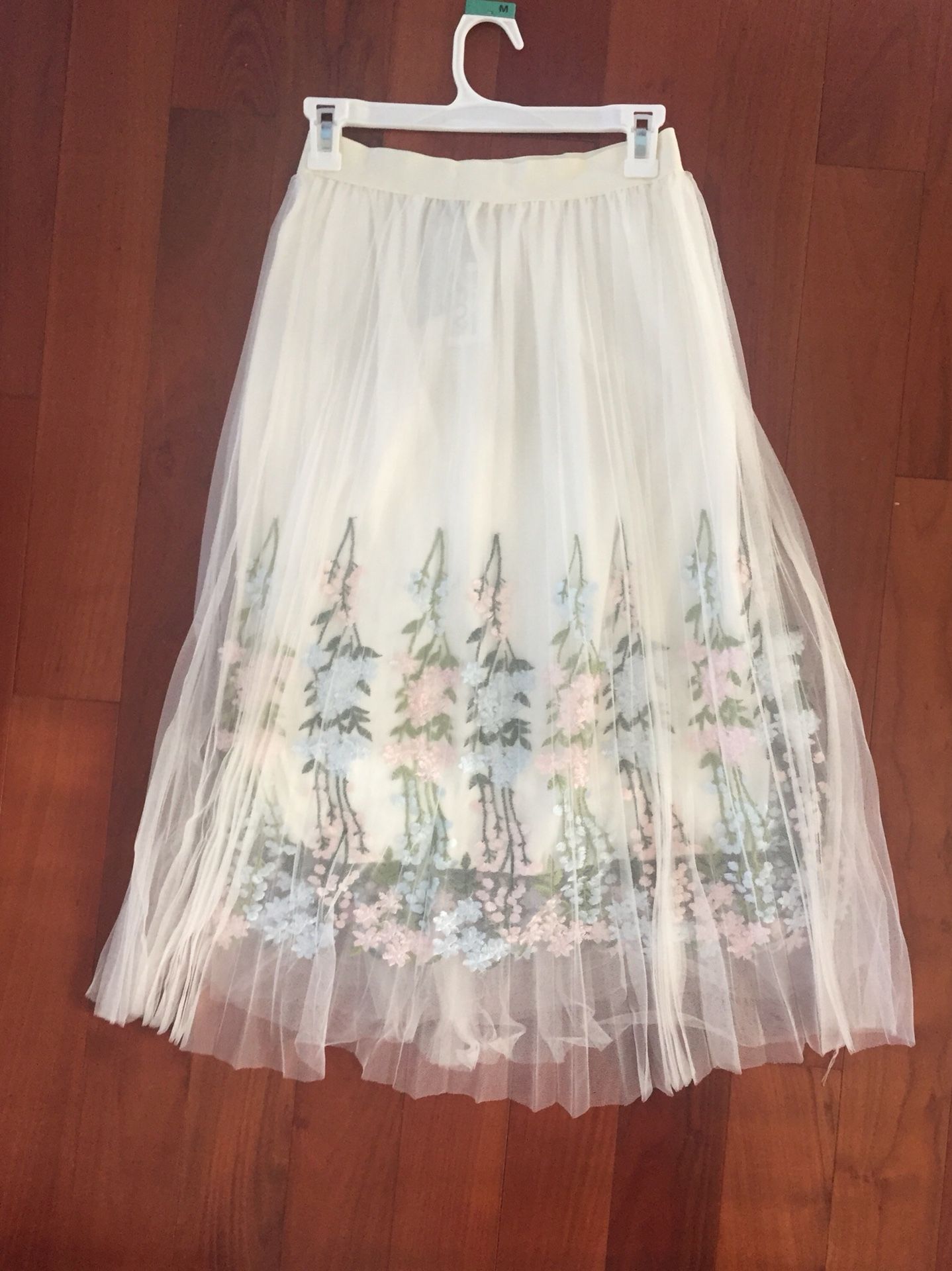 Tulle floral skirt