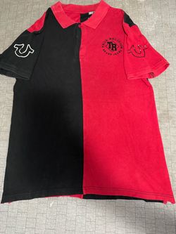 True religion black and red Polo