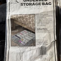 UNDERBED STORAGE BAG Size: 29"L × 23"W x 7.5"D (74 x 59 x 19cm)