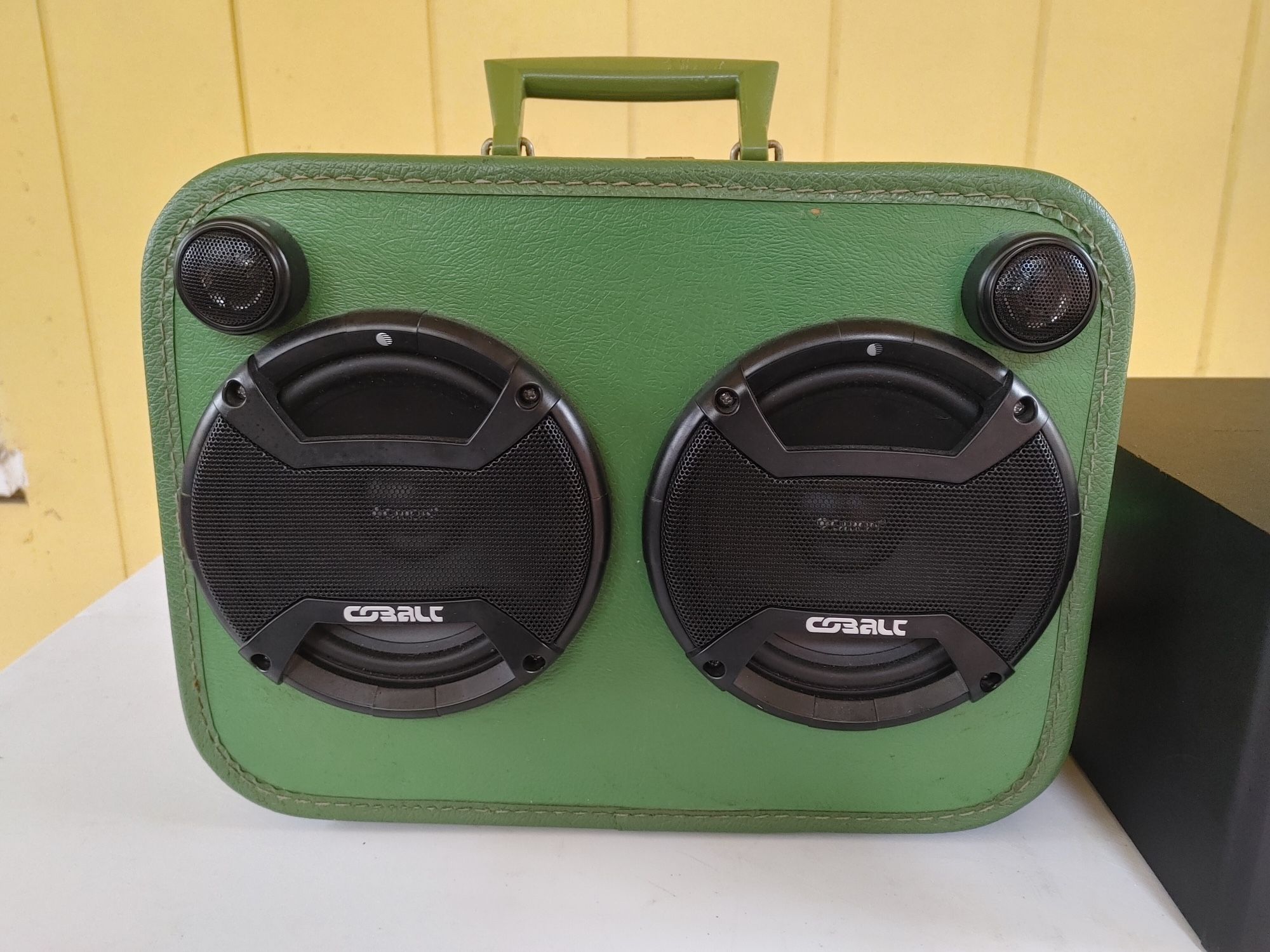 Green Vintage Suitcase Bluetooth speaker and Subwoofer