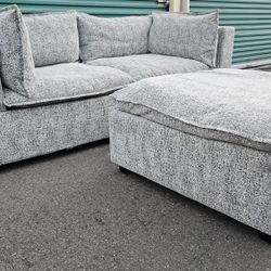 FREE DELIVERY!!! "3pc" Modular Sofa + Ottoman (GRAY)