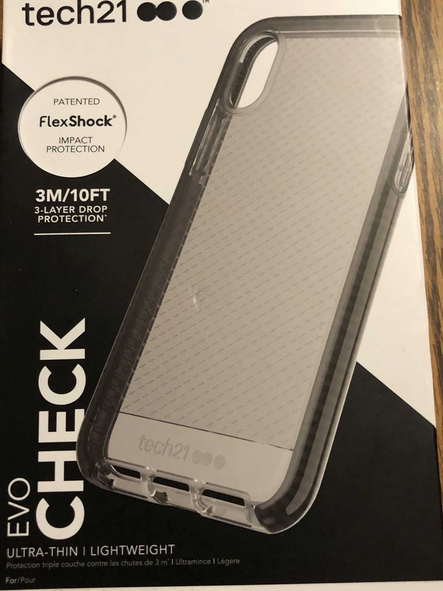 Evo Check, Flex-shock, iPhone X cover, tech 21, black