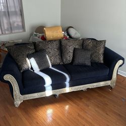 Marinella Royal Blue Traditional Sofa 