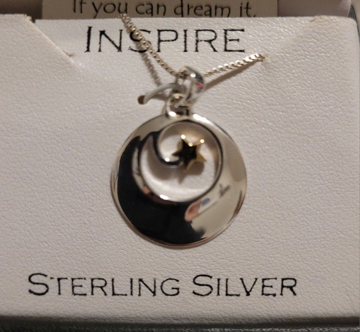 NIB INSPIRE NECKLACE WITH PENDENT W/ GOLD STAR 