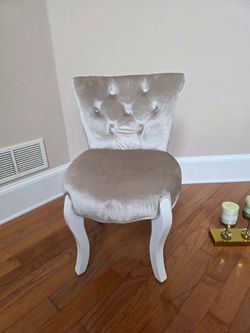 Suede like elegant chair