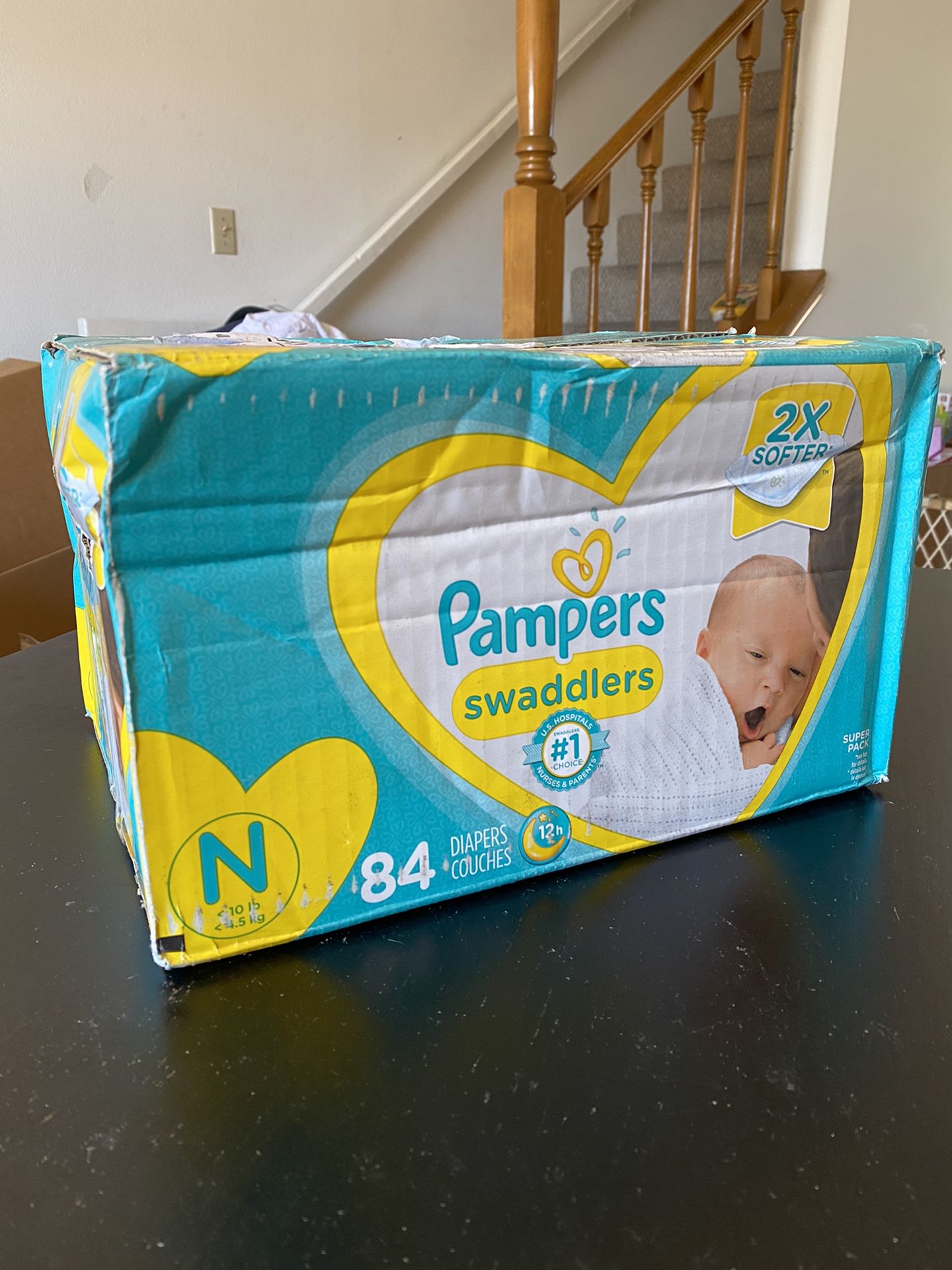 NEW PAMPERS SWADDLERS NEWBORN DIAPERS, 84 COUNT
