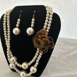 Double-Strand Pearl Necklace