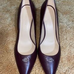 Burgundy Coach High Heels