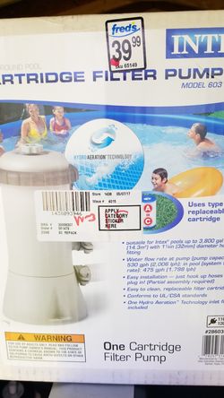 Cartridge filter pump