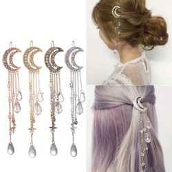Rose Gold Tone Moon Hairclip 