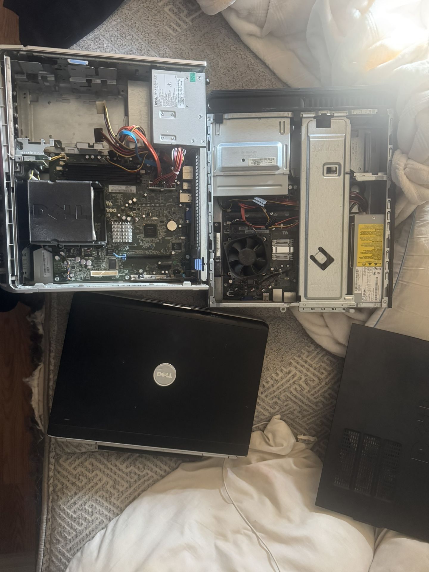 2 Desktops and A laptop