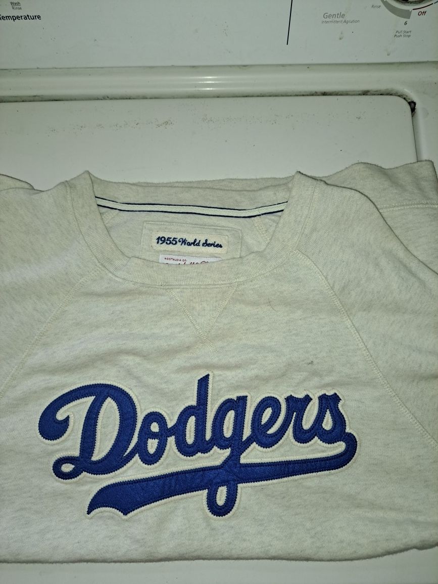 BROOKLYN DODGERS JACKIE ROBINSON MITCHELL AND NESS 1955 WORLD SERIES REPLICA SWEATER SIZE LARGE