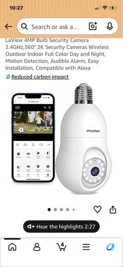 New WiFi SMART LIGHT BULB CAMERA