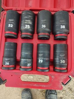 Milwaukee three quarter inch impact sockets