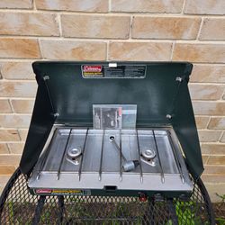 Coleman Two Burner Propane Stove Model 5430B700 & Wenzel Model 1887 Double Mantle Propane Latern