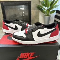 Size 11- Air Jordan 1 Low ‘Black Toe’