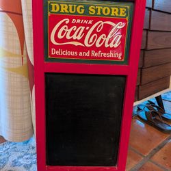 Vintage Style, Retro Coca Cola Diner Menu Board Coke Chalkboard Sign Wall Hanging Diner Decor