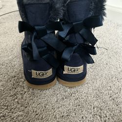 Navy Blue Bow Ugg Boots 