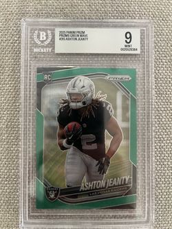 Ashton Jeanty 2025 Panini Prizm Green Wave RC BGS 9