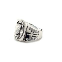 925 Sterling Silver San Judas Ring With Cz Stones 6.70grams Size 9 169595 1