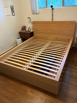 IKEA Malm Queen Bed Frame in Oak Veneer
