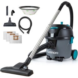 Kenmore KW3010 Bagged Canister Vacuum 3 Gallon Lightweight Cleaner High Efficient with 3 Cleaning Tools & Washable Filter for Household, Hard Floor, C