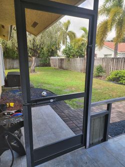 Screened Patio Door