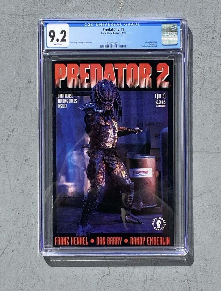 Predator 2 #1 CGC 9.2 1991 Dark Horse Comics Trading Cards Inc. Movie Adaptation