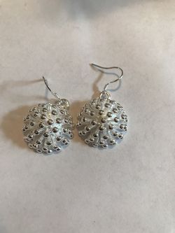 Silver drop earrings