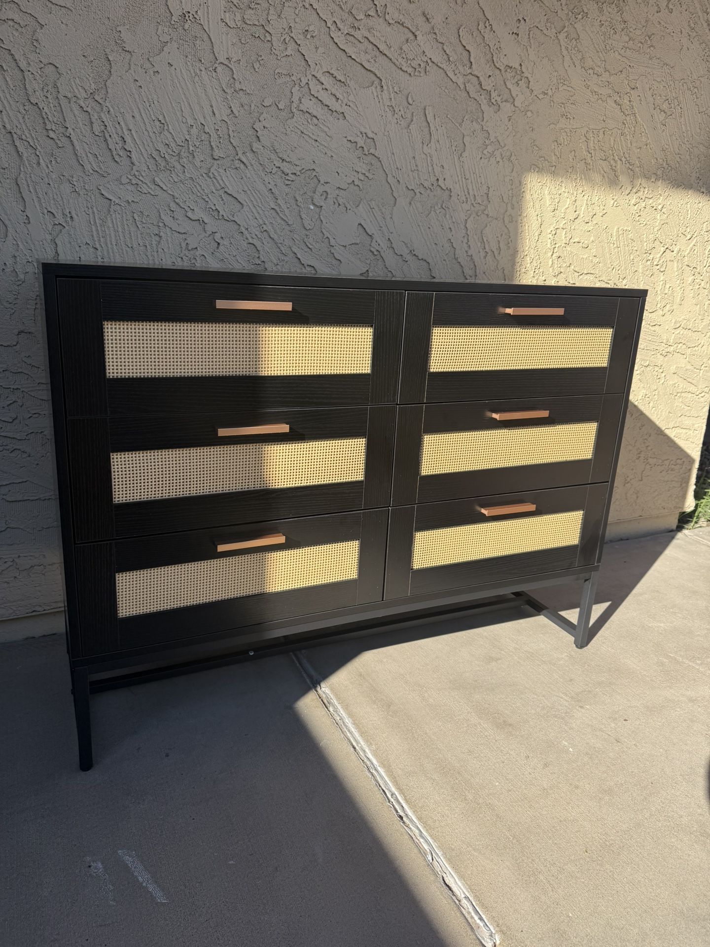 6 Drawers Dresser Rattan