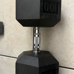 Single Brand New 100 Lb Dumbbell 