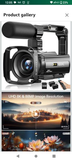 8k Video Camcorder 