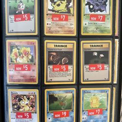 Pokemon Card Vintage Non Holo 1999 & 2000 First Edition Cards Shadowless Collection