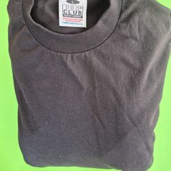 PRO CLUB BLACK 10 PC MAN'S COMFORT COTTON SHIRT SLEEVE T SHIRT SIZE L ( BRAND NEW PRICE IS LOWEST )
