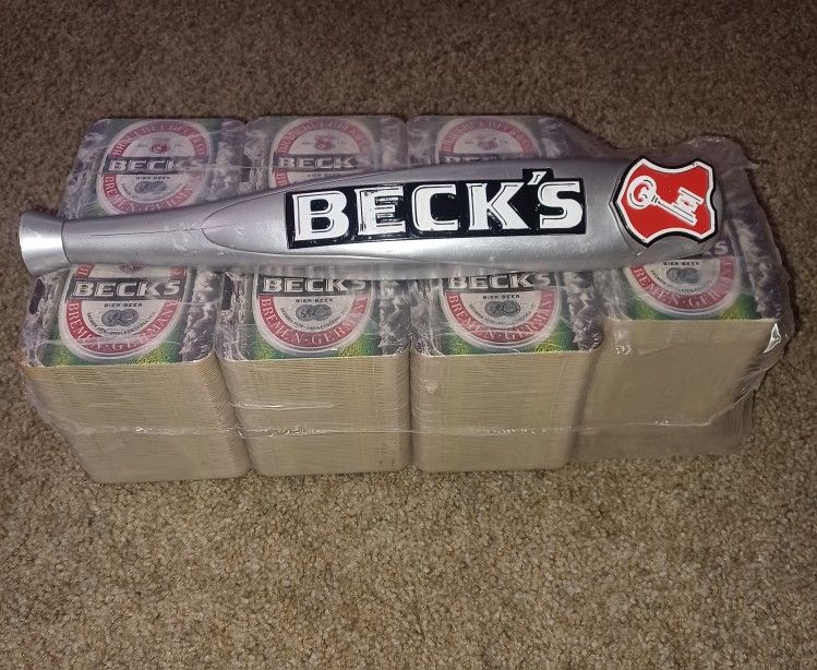 Beck's Keg Tap Handle and Coasters. Make An Offer. Will Ship If Needed.