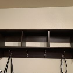 Wall Shelf With Hooks 