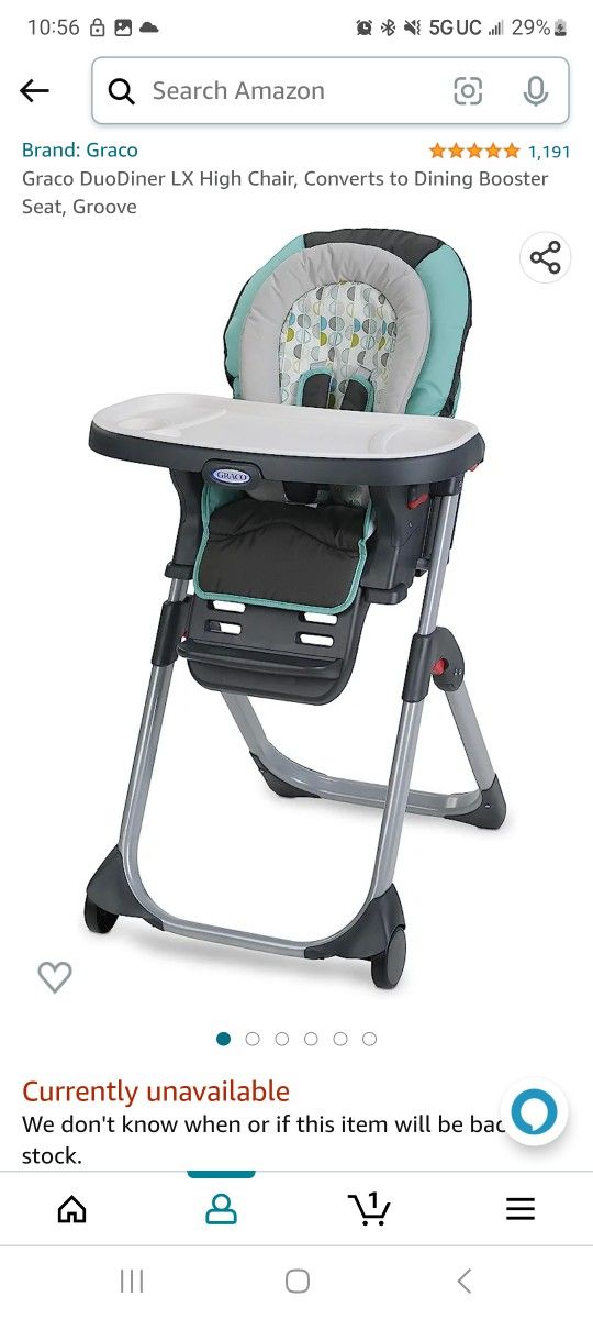 Graco DuoDiner LX High Chair, Converts to Dining Booster Seat, Groove