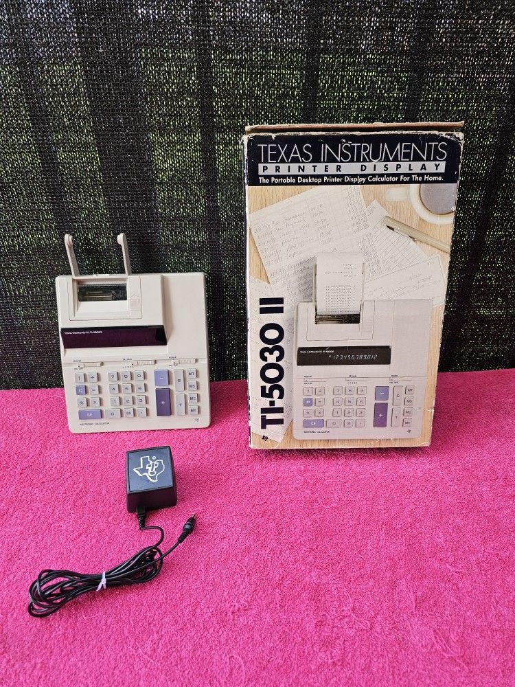 Texas Instruments TI-5030 II Printer Display Calculator With AC Power Adapter