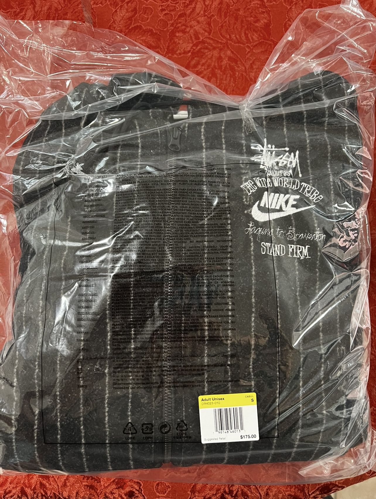 Nike X Stussy Stripped Wool Jacket