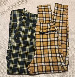 Urban Outfitters Women’s Plaid Ankle Pants, High Waisted, Size 4