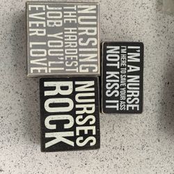 Nurses Word Block Decor